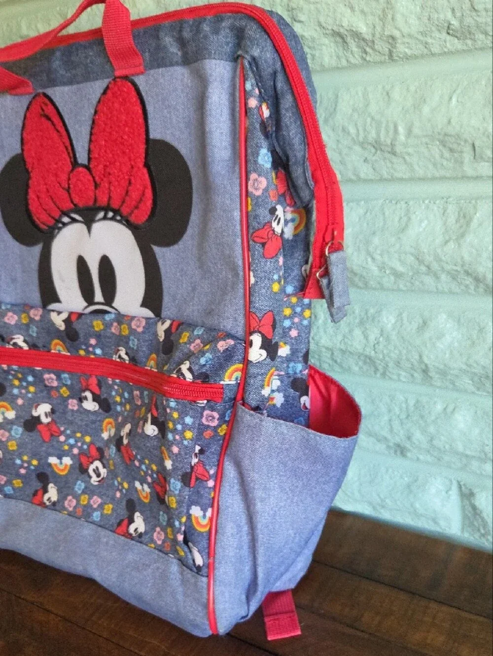 Disney Minnie Mouse Backpack  Red And Blue